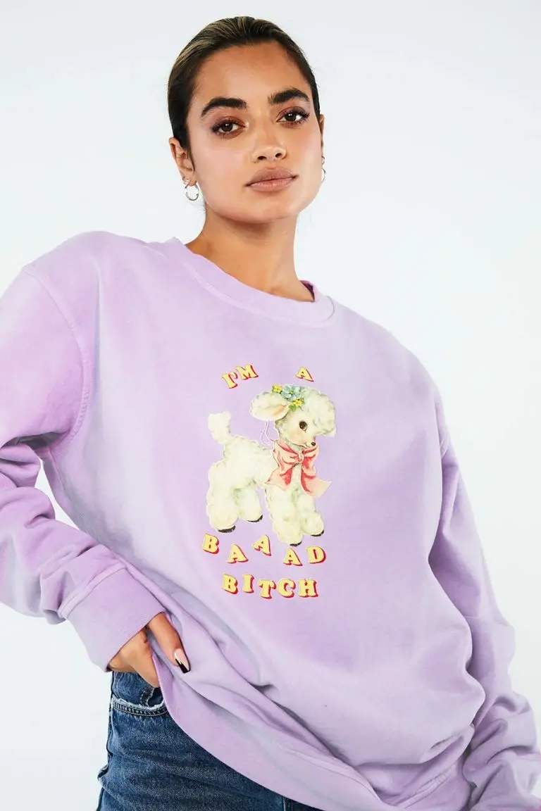 New Girl Order New Girl Order BAAAD BITCH SWEAT Tops