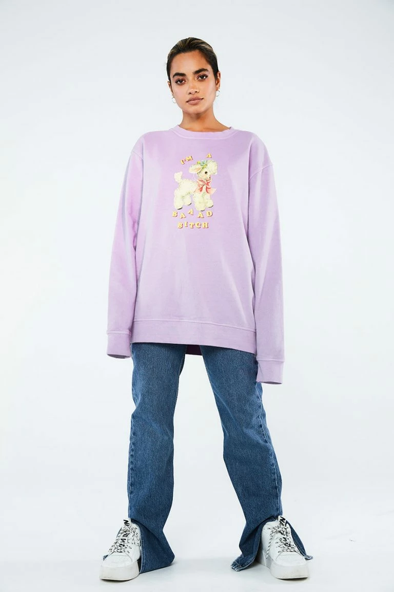 new girl order New Girl Order BAAAD BITCH SWEAT Tops