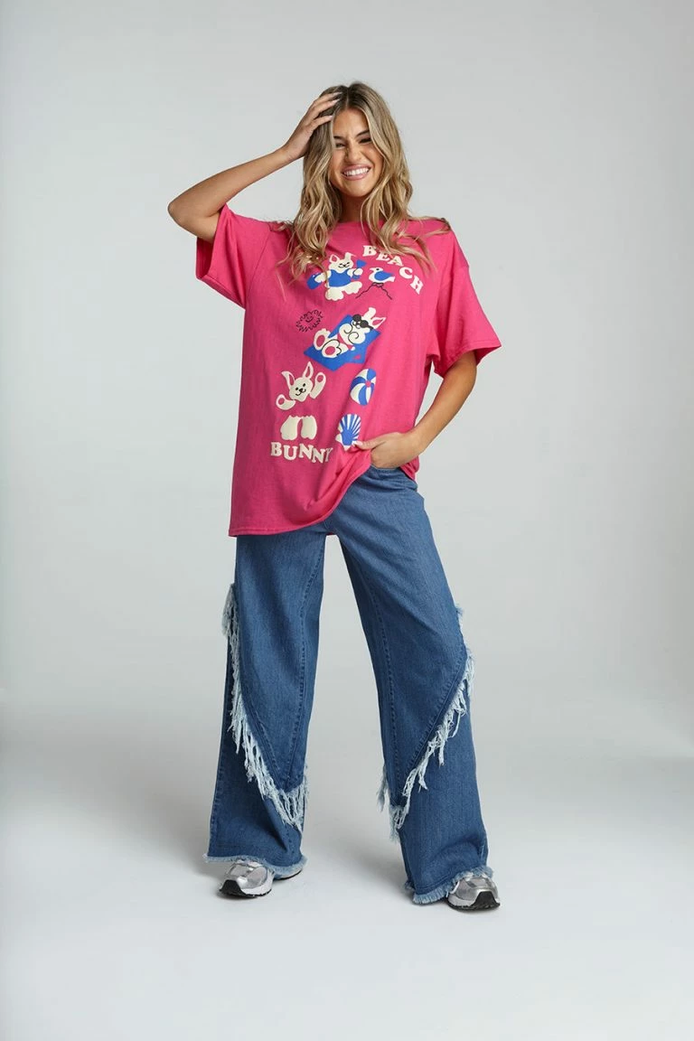 New Girl Order New Girl Order BEACH BUNNY PINK SHIRT NEW IN