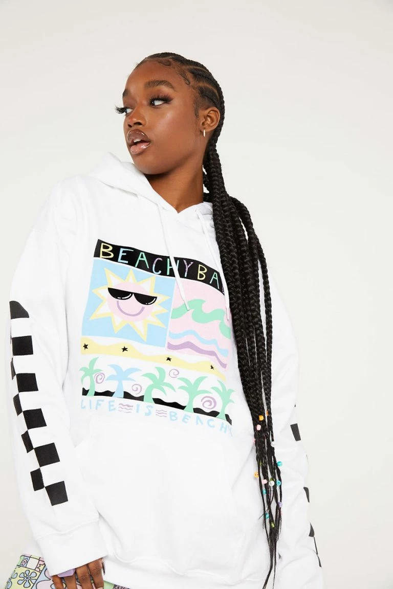 new girl order New Girl Order BEACHY BABY HOODIE Tops