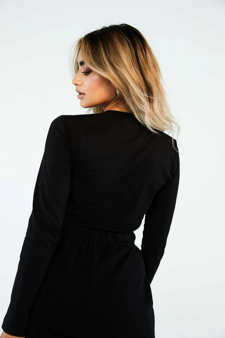 New Girl Order New Girl Order BUTTERFLY LONG SLEEVE CROP TOP Tops