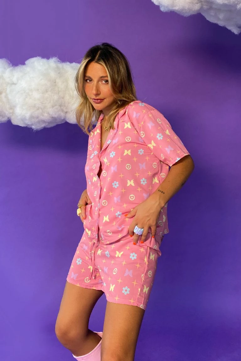 New Girl Order New Girl Order BUTTERFLY MONOGRAM WOVEN SHIRT