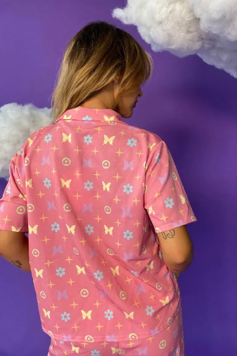 New Girl Order New Girl Order BUTTERFLY MONOGRAM WOVEN SHIRT