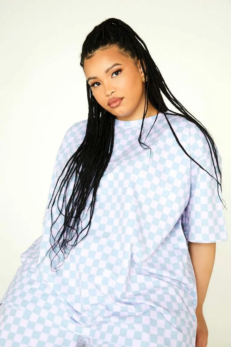 New Girl Order New Girl Order Checkerboard Tee Curve Tops