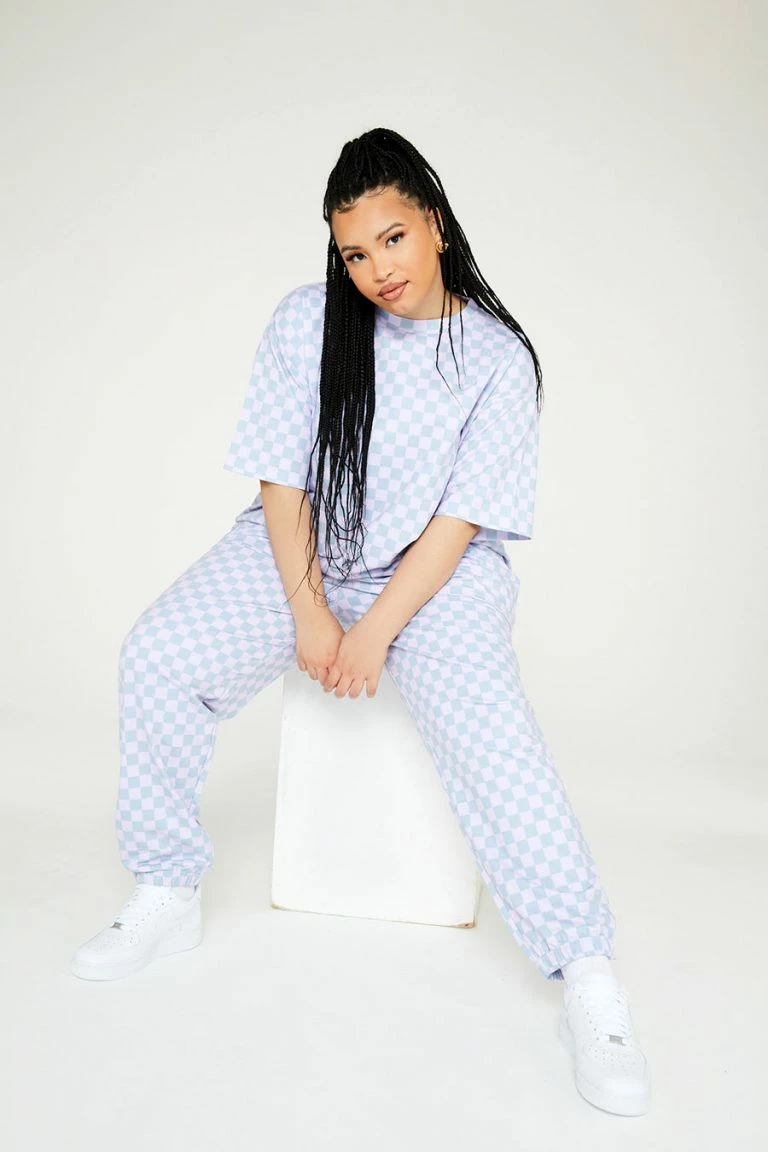 New Girl Order New Girl Order Checkerboard Tee Curve Tops