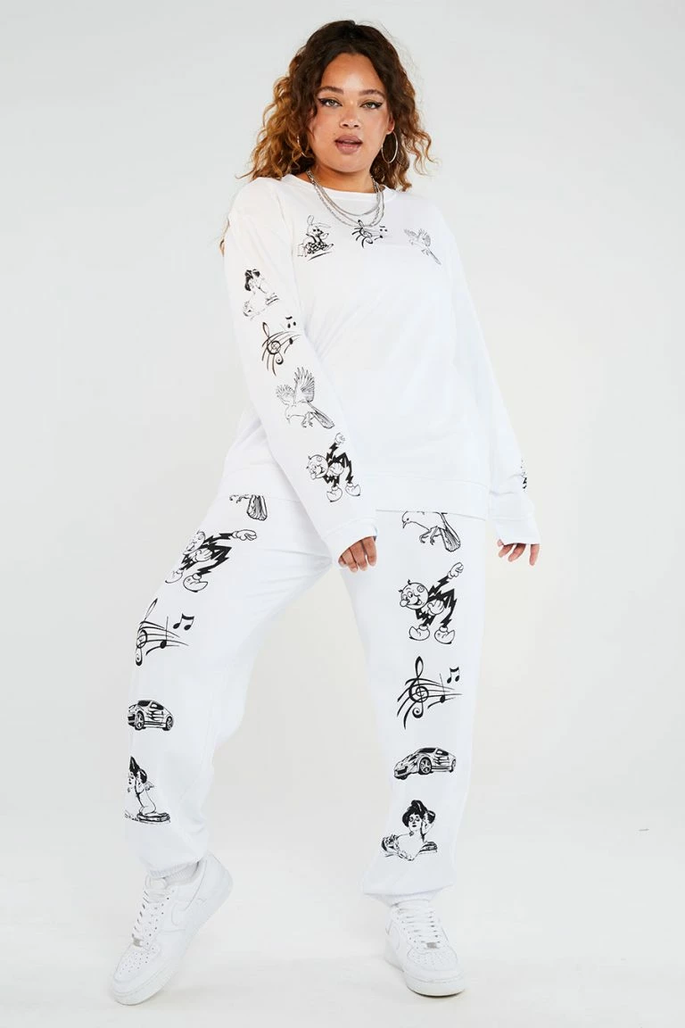 new girl order New Girl Order Classic Cartoon Sweat Curve Tops