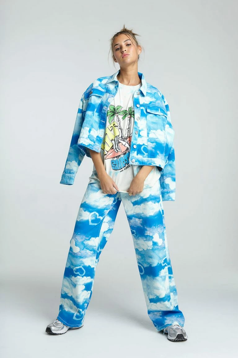 New Girl Order New Girl Order CLOUD PRINT DENIM JACKET