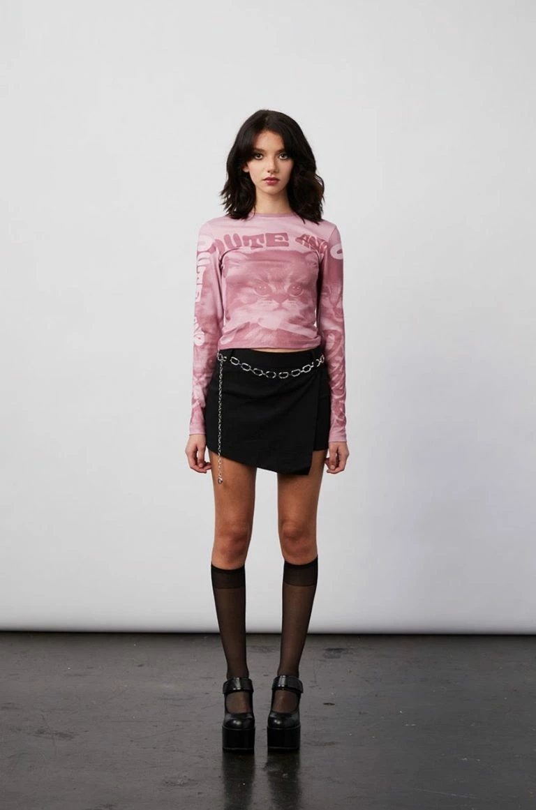 New Girl Order New Girl Order CUTE & DEADLY LONG SLEEVE TOP