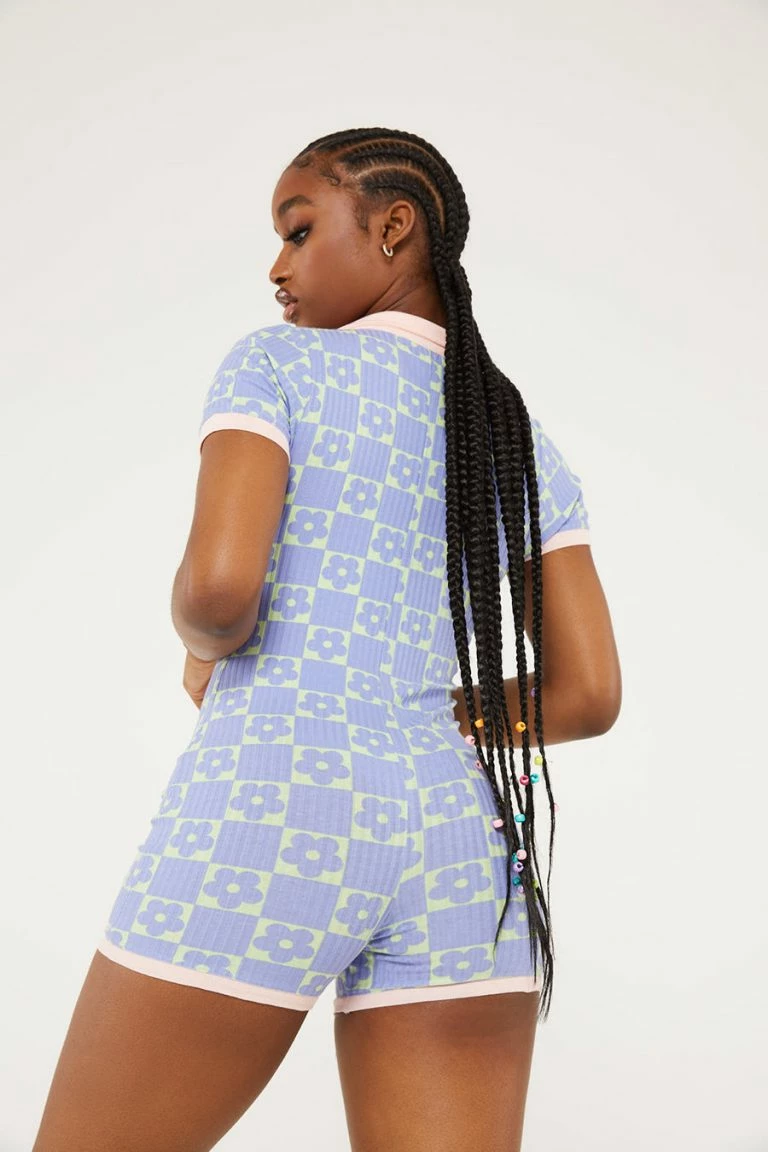 New Girl Order New Girl Order DAISY CHECKERBOARD ROMPER