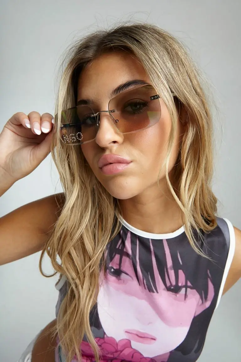 New Girl Order New Girl Order DIAMANTE SUNGLASSES WITH RAINBOW MIRROR LENS NEW IN