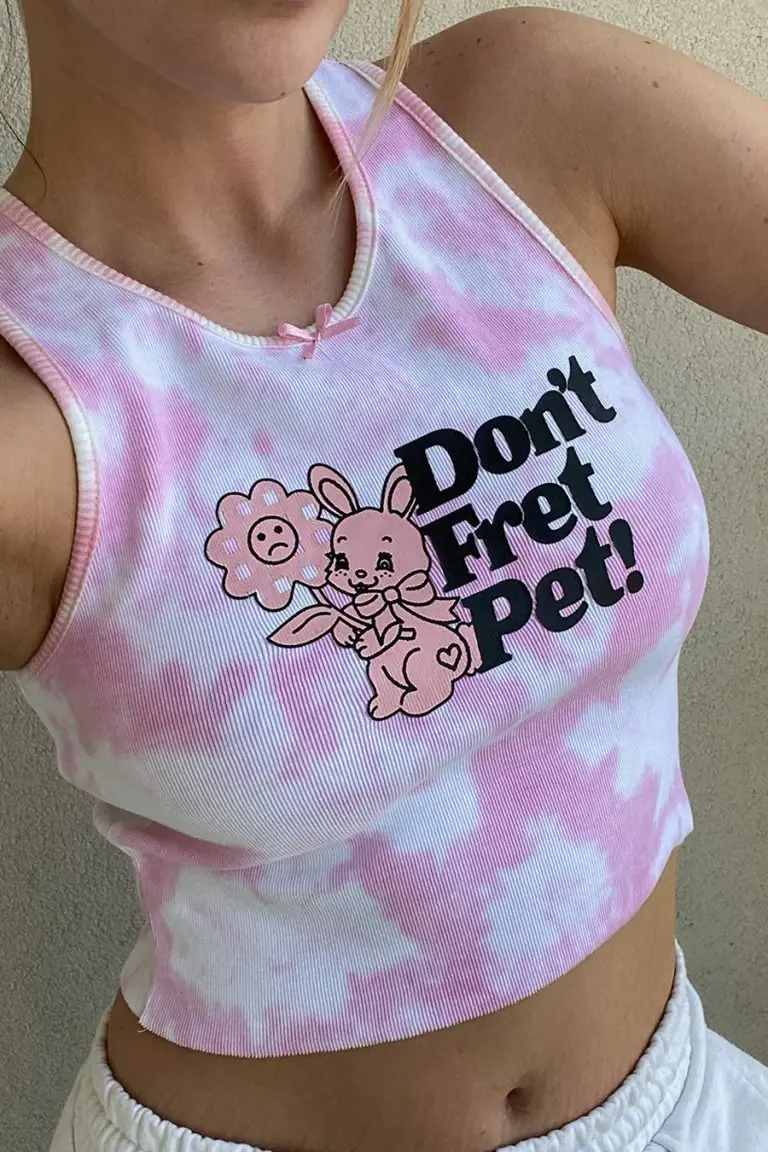 New Girl Order New Girl Order DON’T FRET PET CAMI TIE DYE TOP