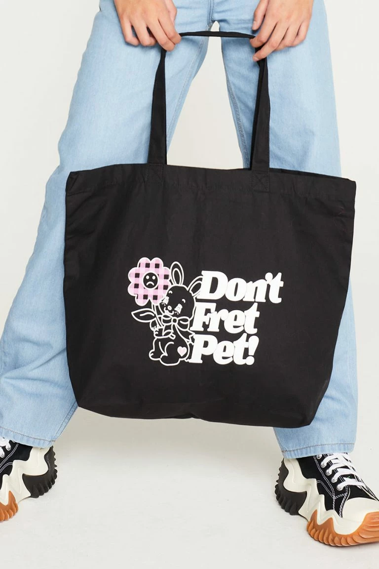 new girl order New Girl Order DON’T FRET PET LARGE TOTE BAG Tops