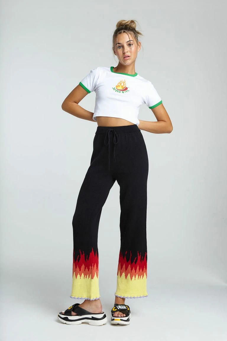 new girl order New Girl Order FLAME CROCHET TROUSER NEW IN