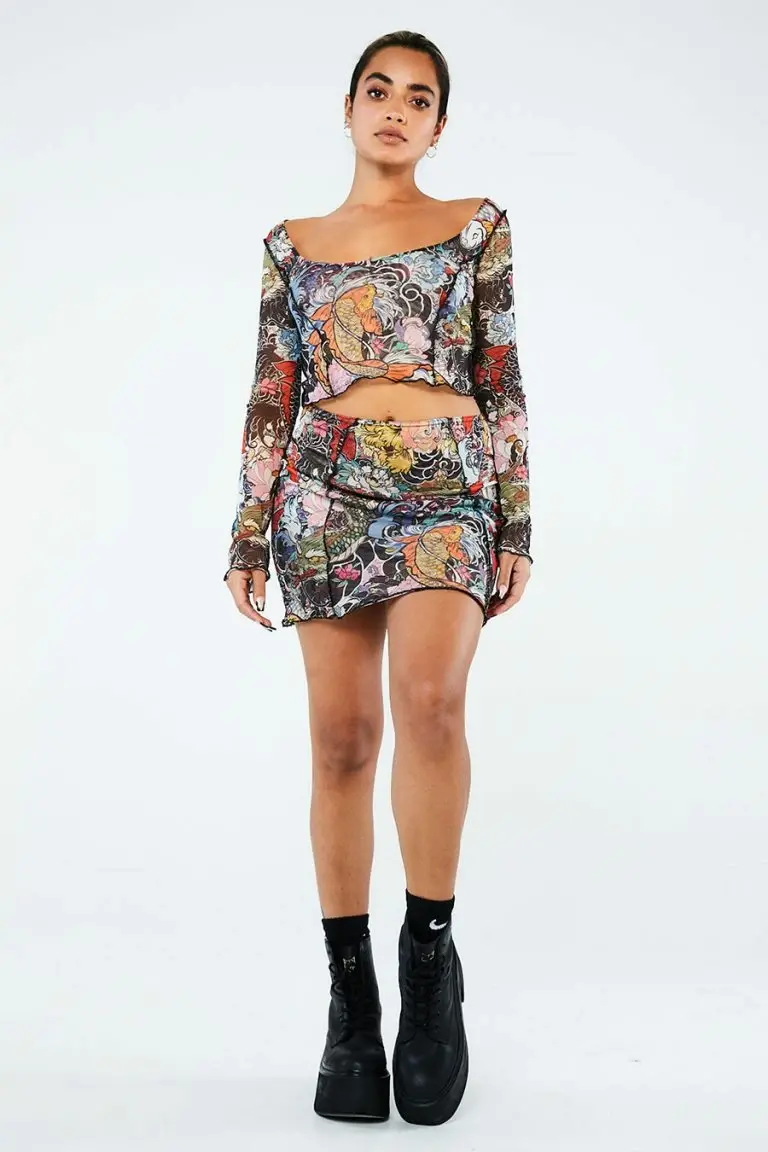 new girl order New Girl Order FLORAL FISH MINI SKIRT