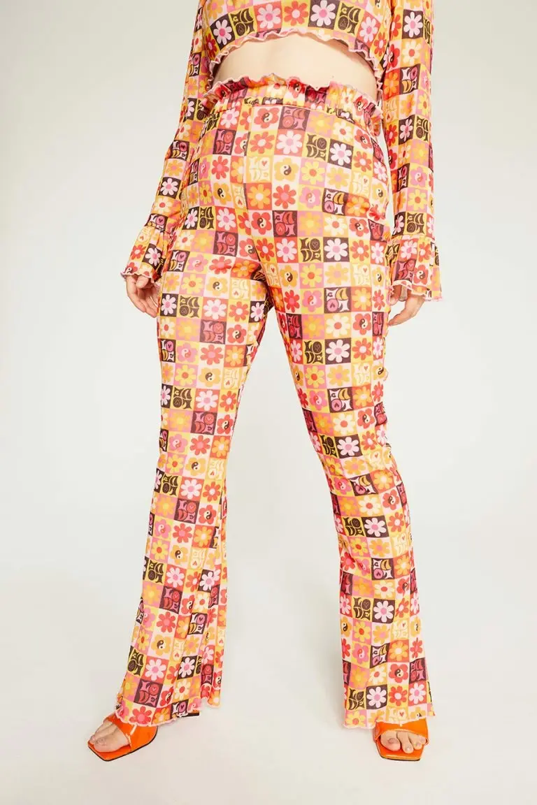 New Girl Order New Girl Order FLOWER PRINT TROUSER CURVE Tops