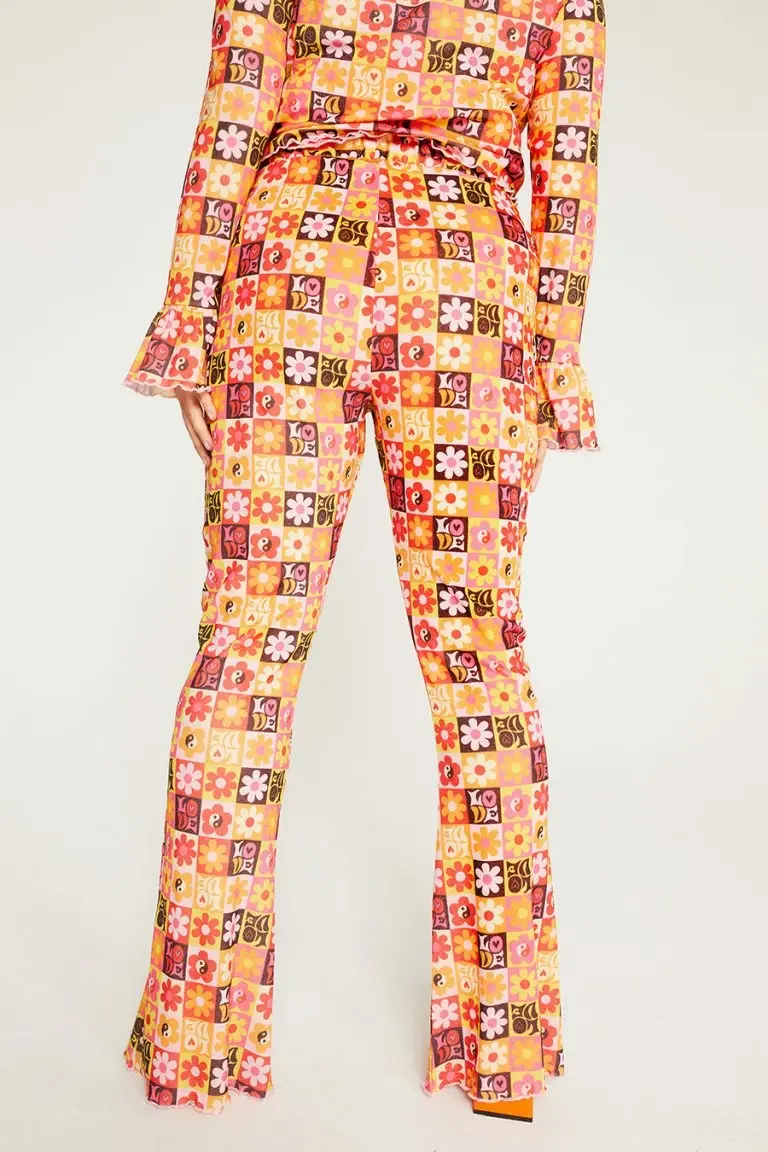 New Girl Order New Girl Order FLOWER PRINT TROUSER CURVE Tops