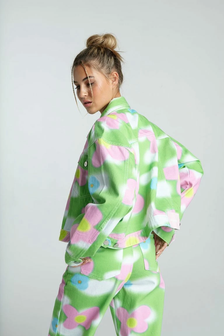 New Girl Order New Girl Order FLOWER SKY DENIM JACKET NEW IN