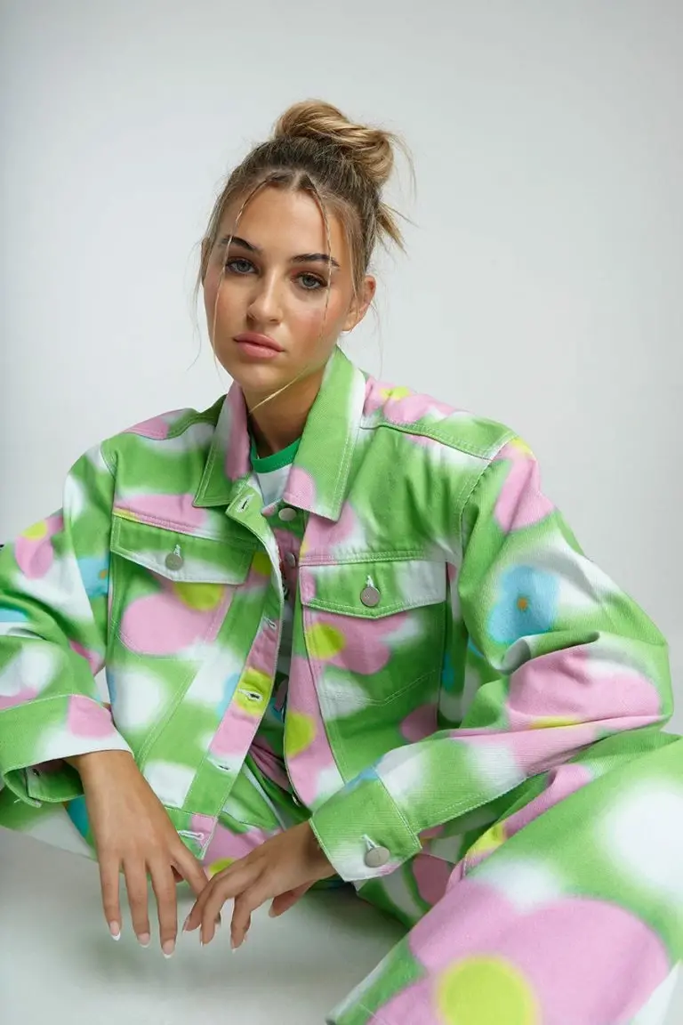 New Girl Order New Girl Order FLOWER SKY DENIM JACKET NEW IN