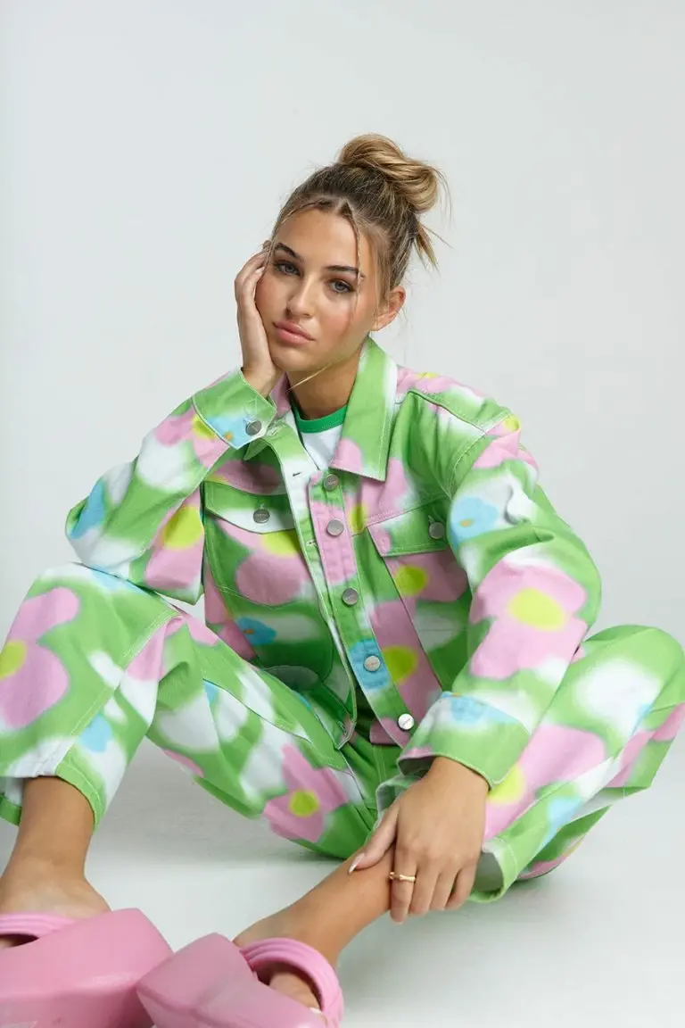 new girl order New Girl Order FLOWER SKY DENIM JACKET NEW IN