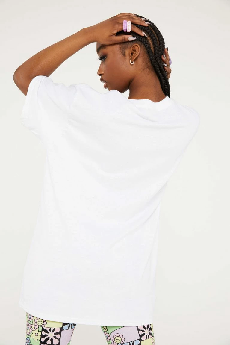 New Girl Order New Girl Order HEALTH IS WEALTH WHITE TEE