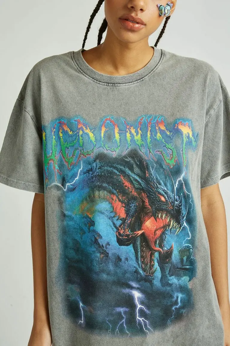 New Girl Order New Girl Order HEDONIST WASHED OVERSIZED TEE Tops