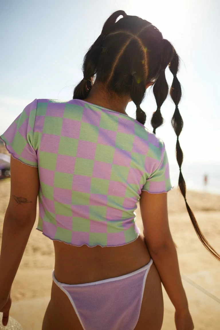 New Girl Order New Girl Order HELLO KITTY CHECK CARDIGAN T-shirts