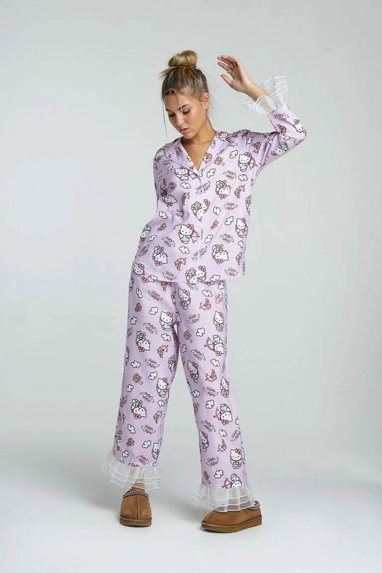 new girl order New Girl Order HELLO KITTY FRILL CUFFS SHIRT AND TROUSER SET