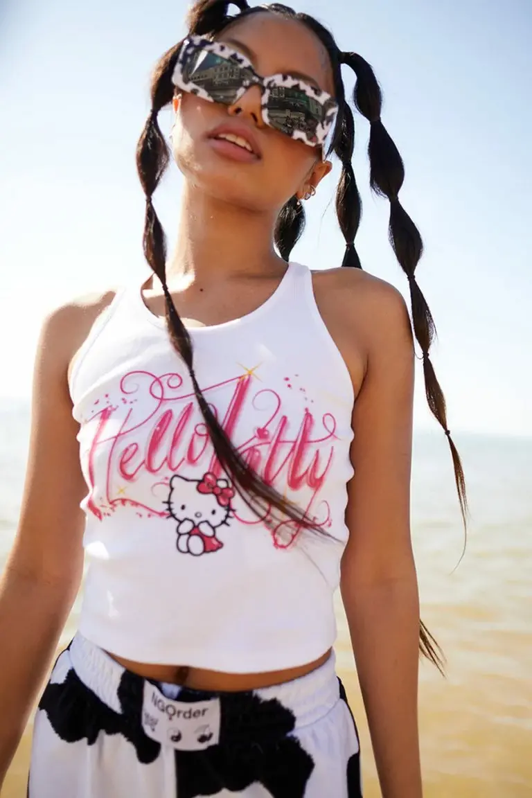 New Girl Order New Girl Order HELLO KITTY GRAFFITI TANK