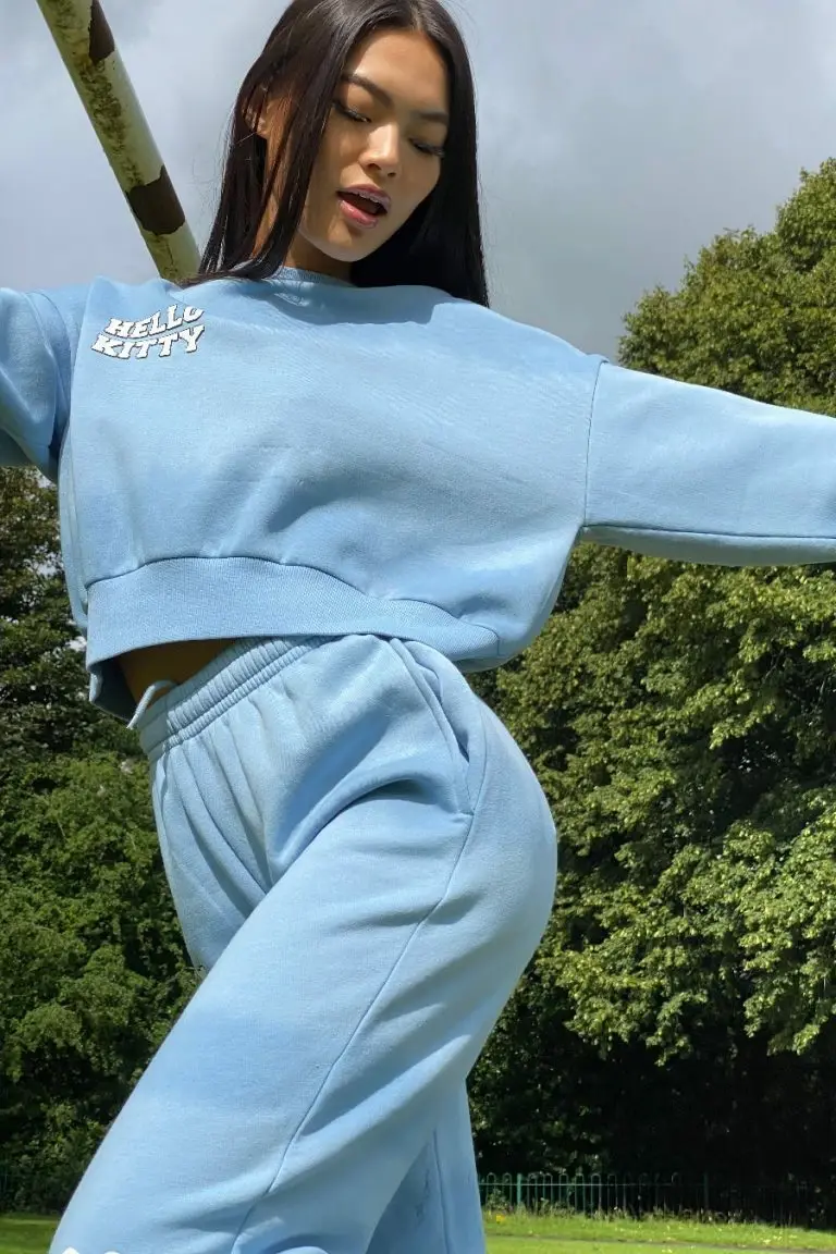 new girl order New Girl Order HELLO KITTY TIE DYE CROP SWEAT