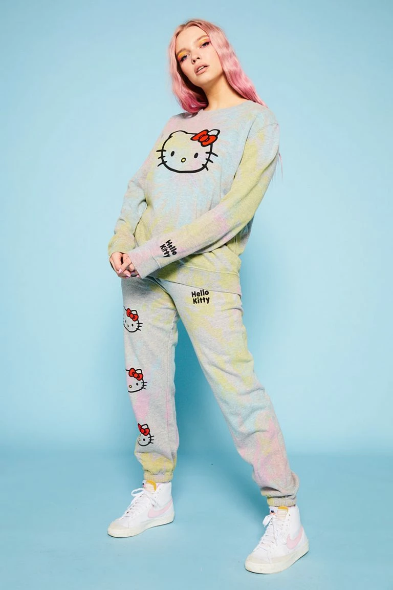 new girl order New Girl Order Hello Kitty Tie Dye Joggers