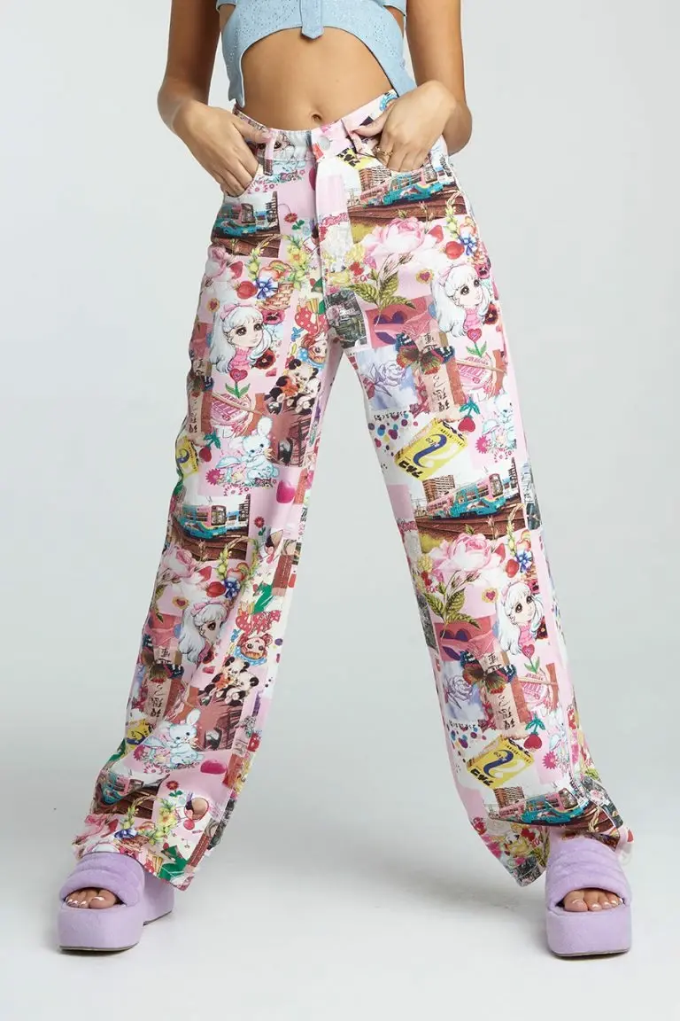 new girl order New Girl Order KAWAII COLLAGE JEANS NEW IN