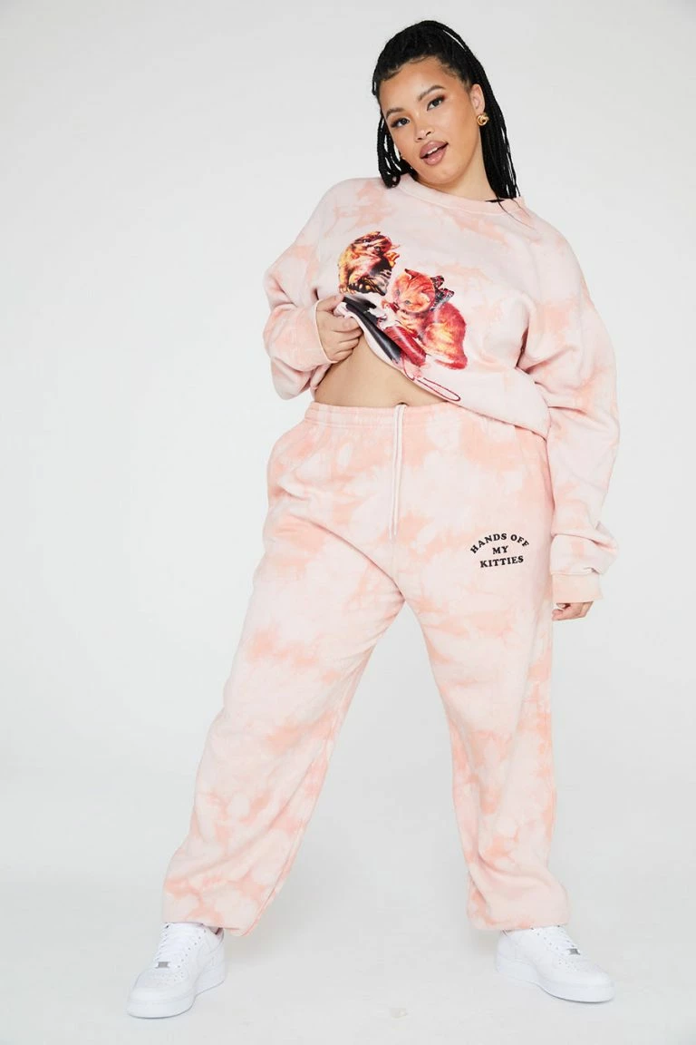 New Girl Order New Girl Order KITTEN PEACH TIE DYE JOGGER CURVE