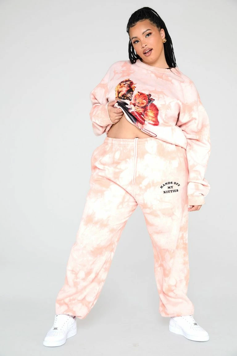 new girl order New Girl Order KITTEN PEACH TIE DYE JOGGER CURVE