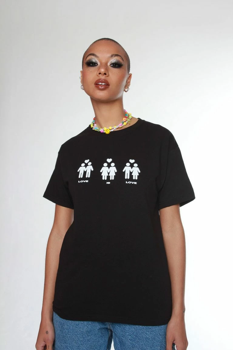 new girl order New Girl Order LOVE IS LOVE HUMAN TSHIRT Tops