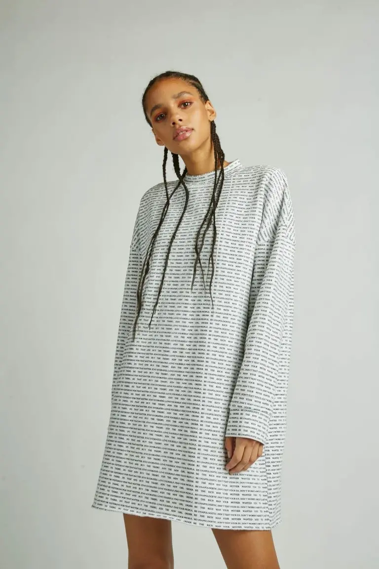 New Girl Order New Girl Order MANIFESTO REPEAT SWEATSHIRT DRESS