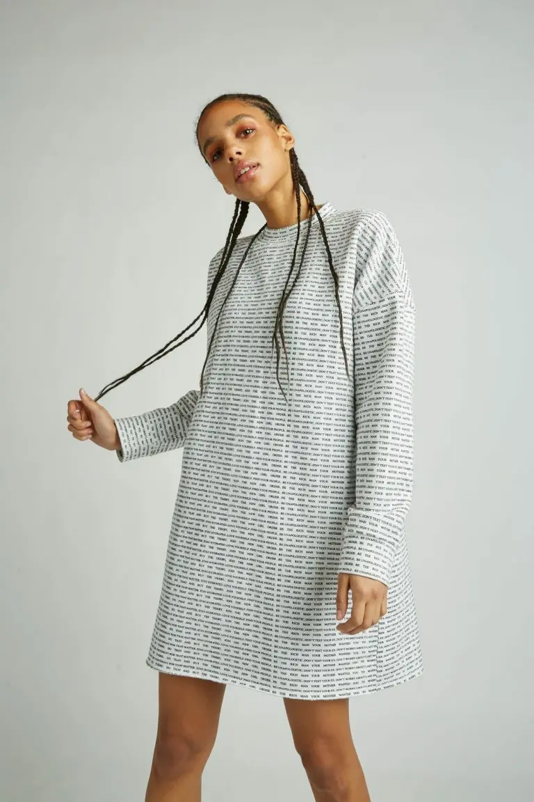 new girl order New Girl Order MANIFESTO REPEAT SWEATSHIRT DRESS