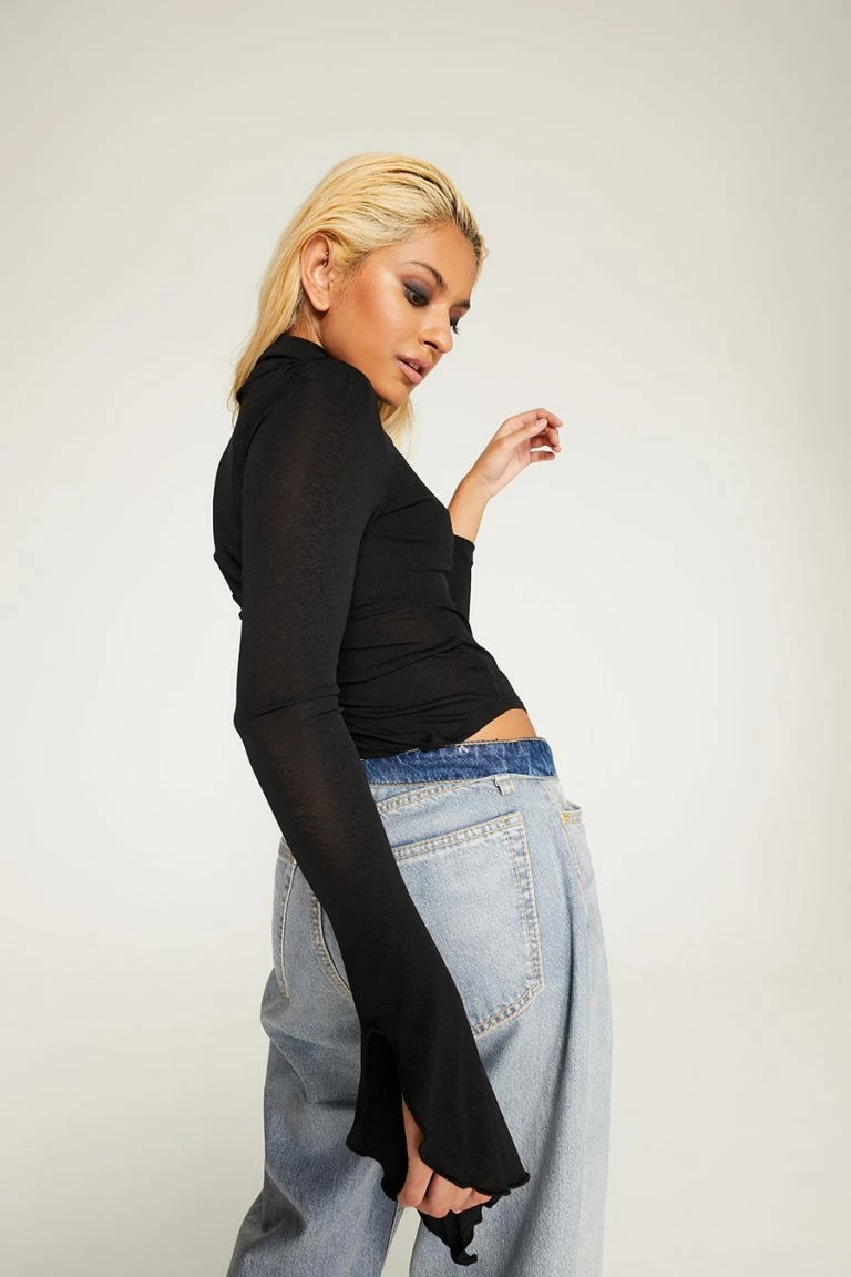 New Girl Order New Girl Order MESH WITCHY SLEEVE BODYSUIT