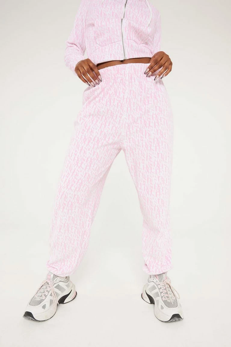 New Girl Order New Girl Order MONOGRAM VELOUR JOGGERS