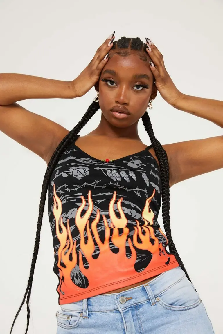 new girl order New Girl Order FLAME ROSE CAMI TOP