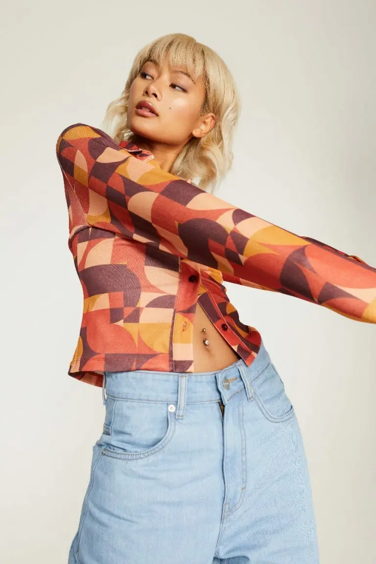 New Girl Order New Girl Order GEO MESH SHIRT Tops