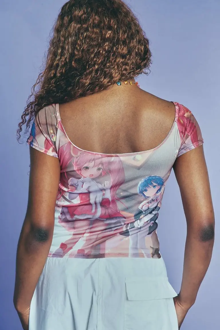 New Girl Order New Girl Order NEW IN ANIME GIRLS MESH CAP SLEEVE TOP