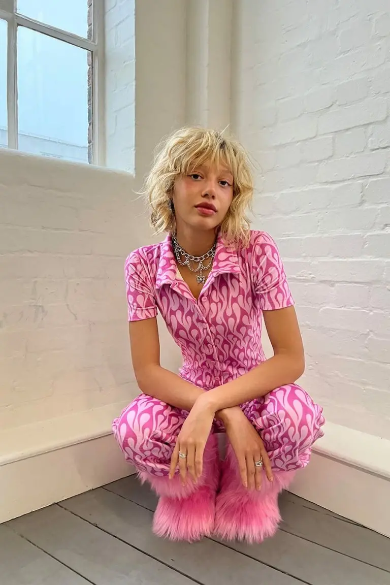 New Girl Order New Girl Order NEW IN FLAME VELOUR JUMPSUIT