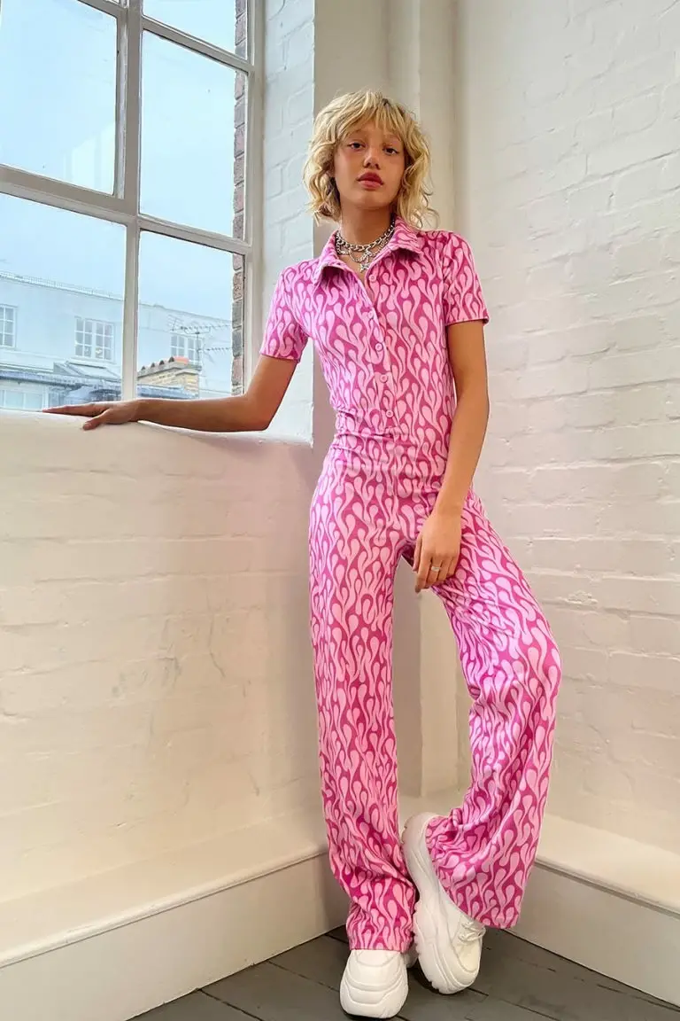 new girl order New Girl Order NEW IN FLAME VELOUR JUMPSUIT