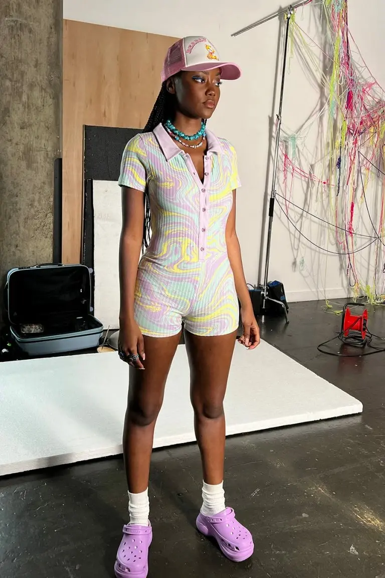 New Girl Order New Girl Order NEW IN MULTI SWIRL PRINT ROMPER