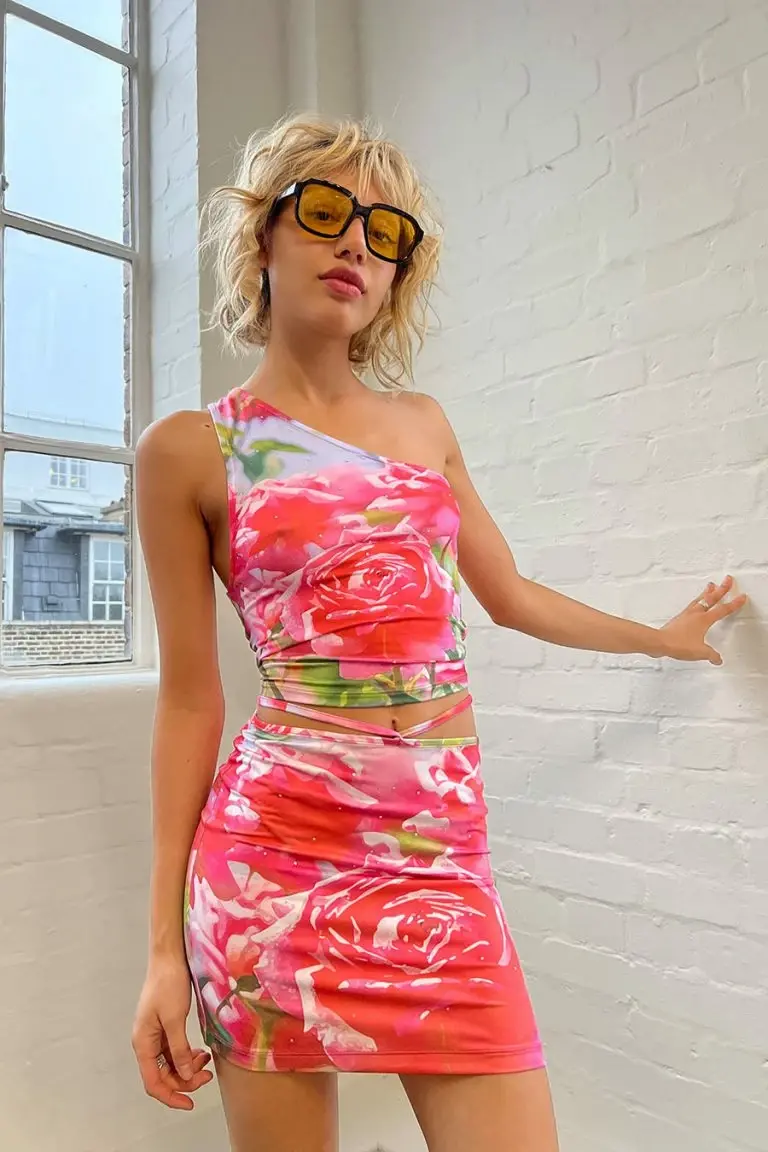 new girl order New Girl Order NEW IN ROSE ONE SHOULDER CAMI