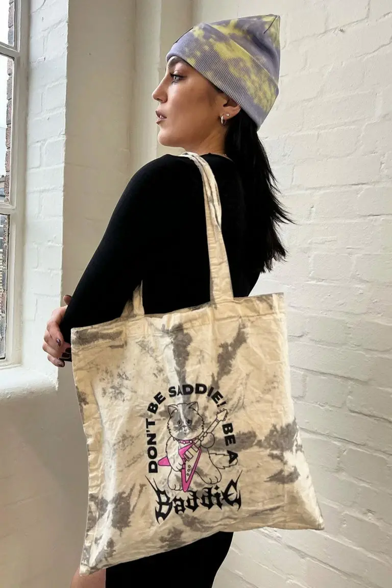 new girl order New Girl Order NEW IN TIE DYE DON’T BE SADDIE MEDIUM TOTE BAG