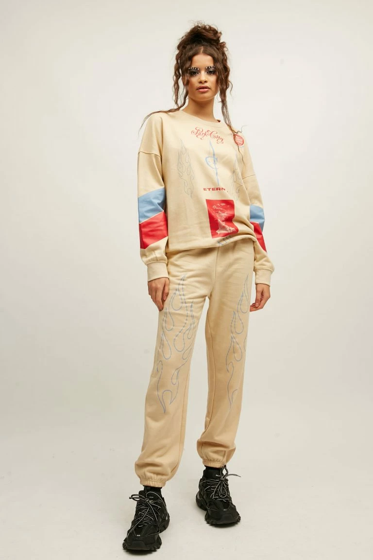 new girl order New Girl Order Outline Flame Joggers