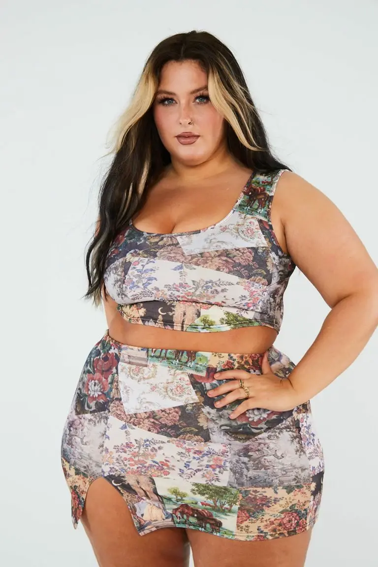 New Girl Order New Girl Order Patchwork Corset Top Curve