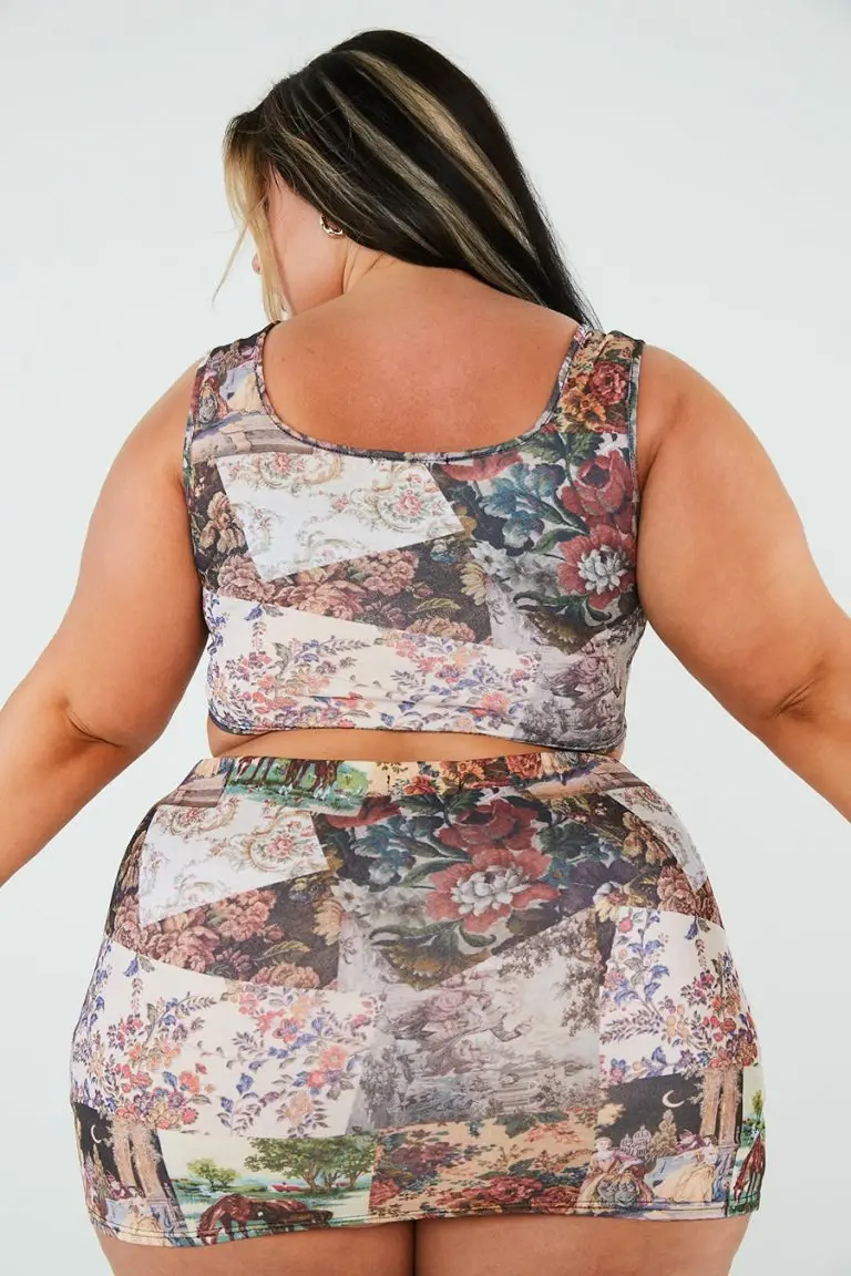 New Girl Order New Girl Order Patchwork Corset Top Curve