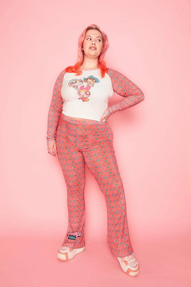 new girl order New Girl Order POWERPUFF GIRLS AOP FLARES CURVE – RED